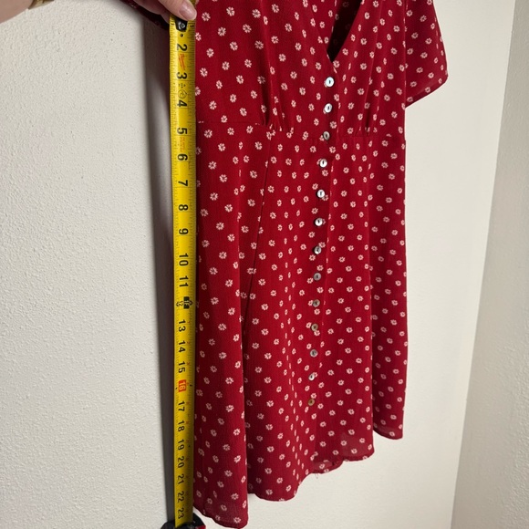 Forever 21 Red Floral Pattern mini dress 00s Style Y2K‎ grunge - Picture 5 of 9